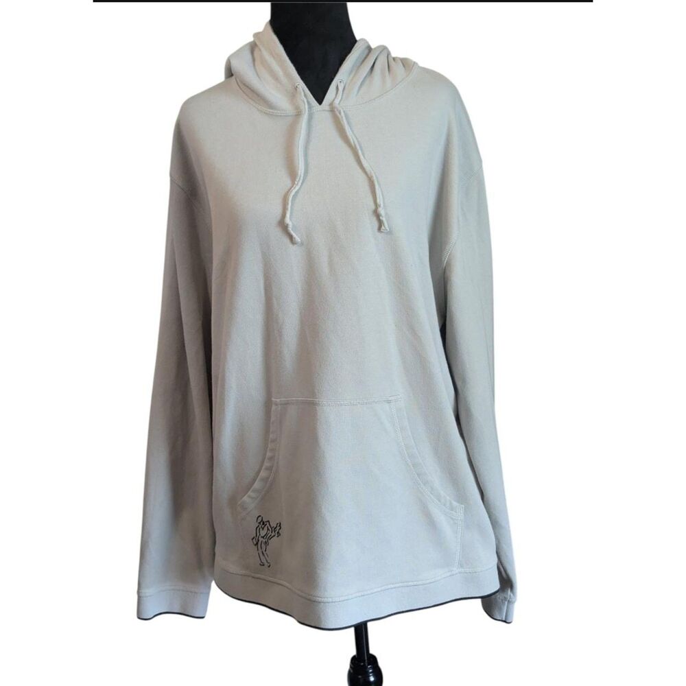Ashworth Luxury Pima Cotton Golf Hoodie Sweatshirt Cream XL Old Money Style